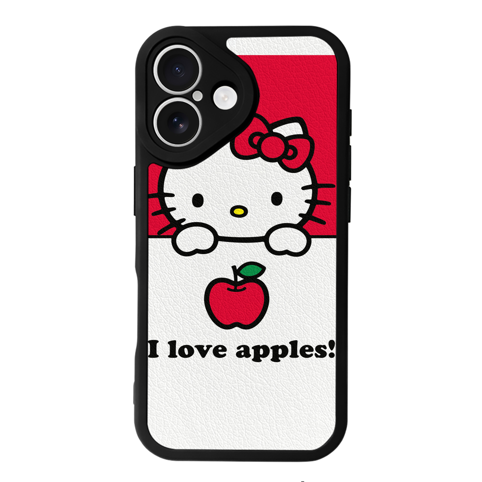 （画像用） Hello Kitty ハローキティ 【iPhone 16シリーズ対応】シリコンスマホケース（レザー調） 材質：シリコン